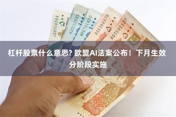 杠杆股票什么意思? 欧盟AI法案公布！下月生效 分阶段实施