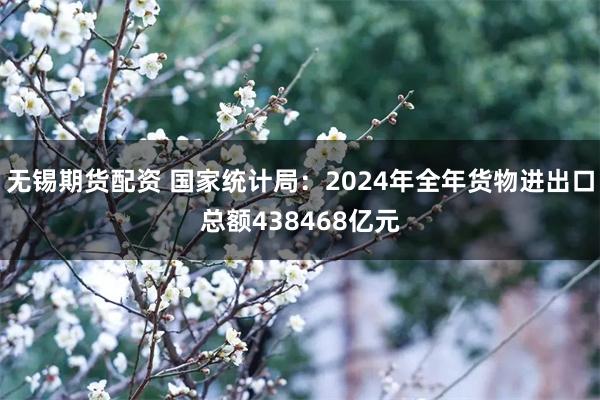 无锡期货配资 国家统计局：2024年全年货物进出口总额438468亿元